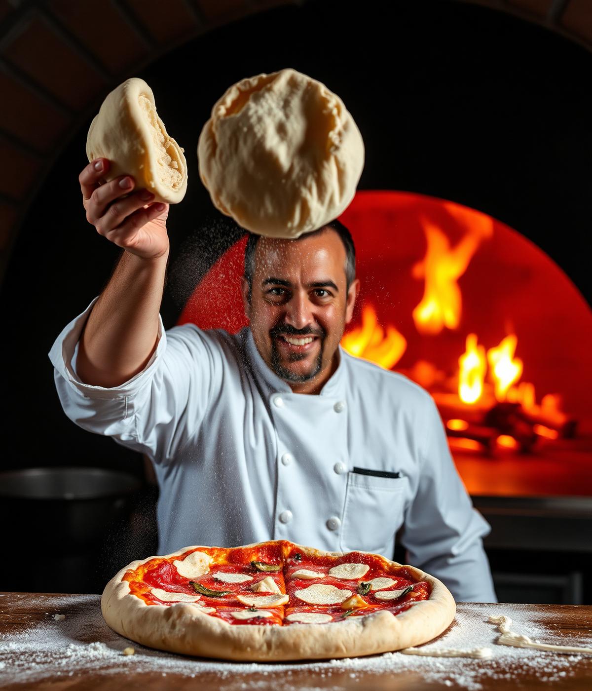 Nasz pizzaiolo przy piecu